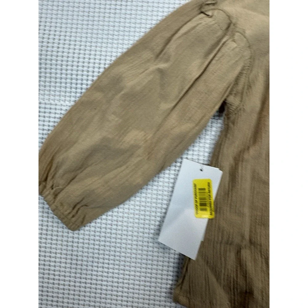 Chelsea & Violet Baby Tan Top 24M Long Sleeve Button Shirt F24WI231I NWT